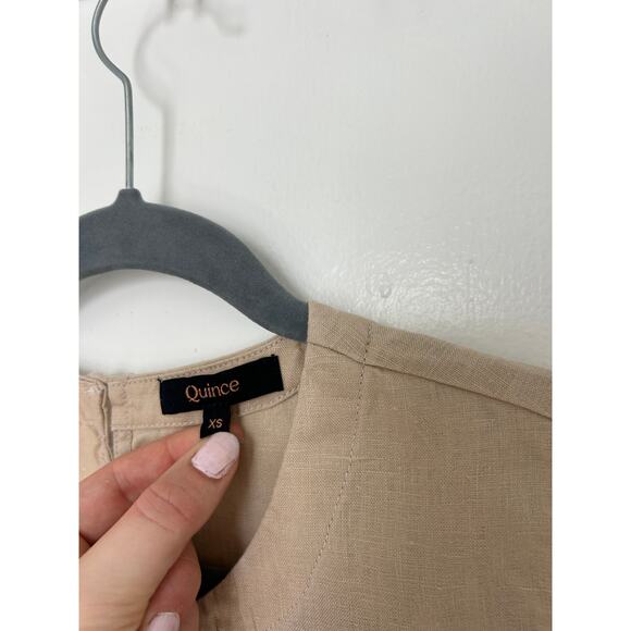 Quince 100% European Linen Tank Flax - Picture 6 of 9